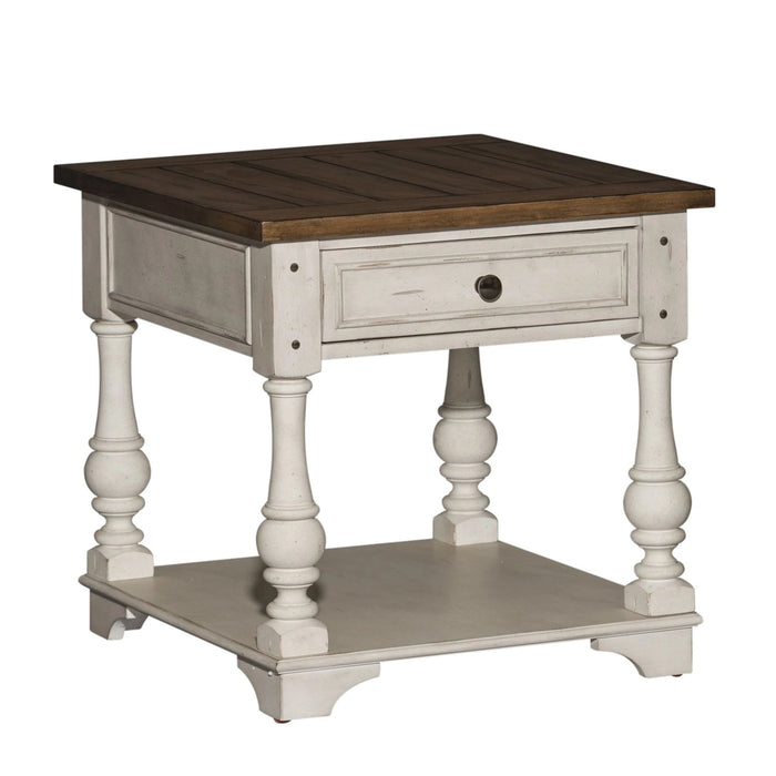 Morgan Creek End Table in Antique White image