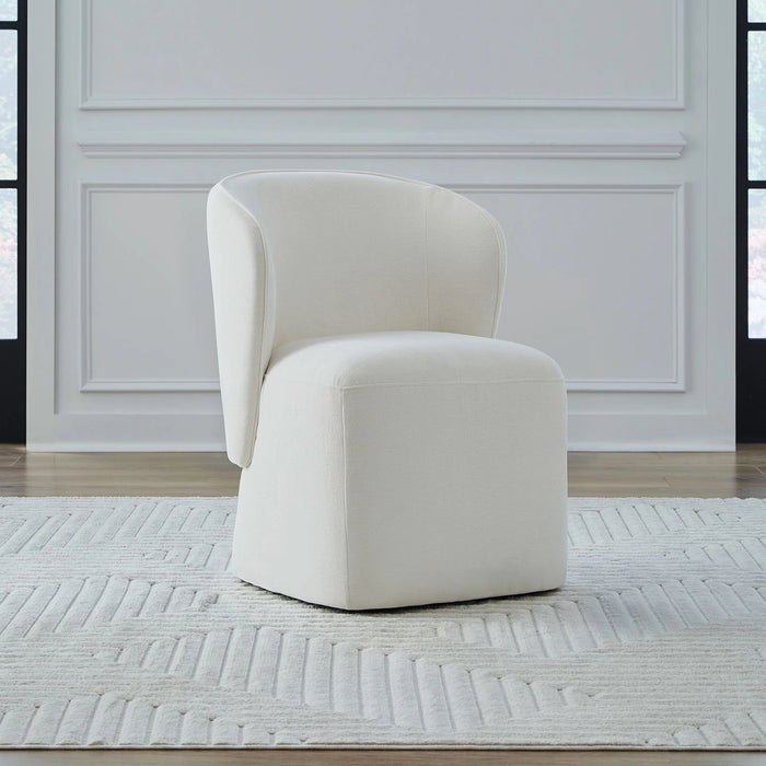 Accent Dining Accent Dining Chair w/ Casters - Ivory image