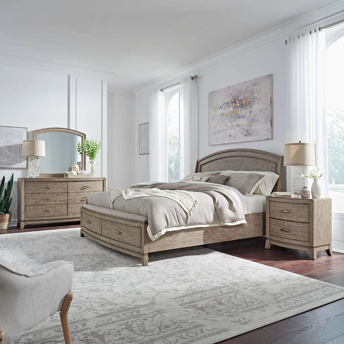 Avalon King Panel Storage Bed, Dresser & Mirror, NS image