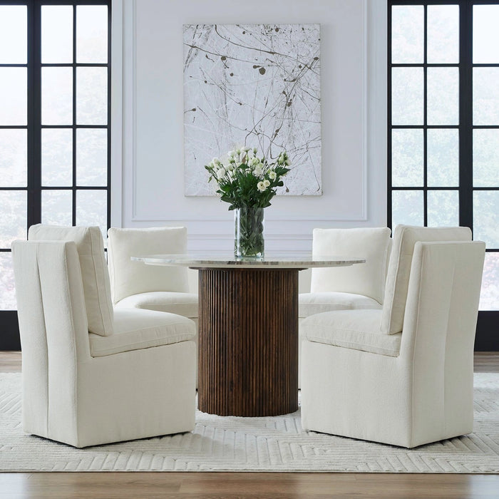 Accent Dining Accent Dining Chair w/ Casters - Ivory image