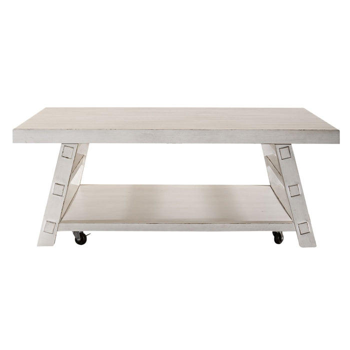 Modern Farmhouse Oversized Square Cocktail Table