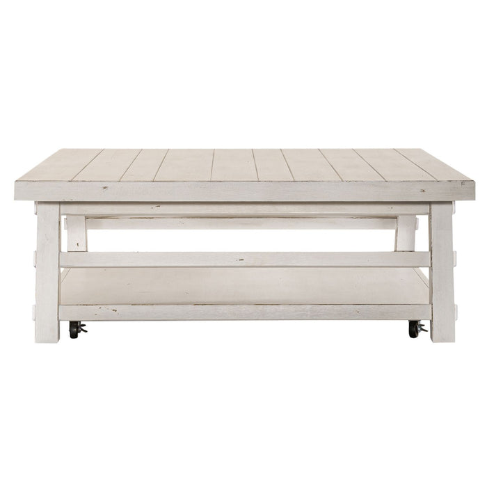 Modern Farmhouse Oversized Square Cocktail Table