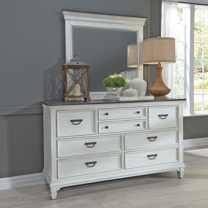 Allyson Park King Panel Bed, Dresser & Mirror