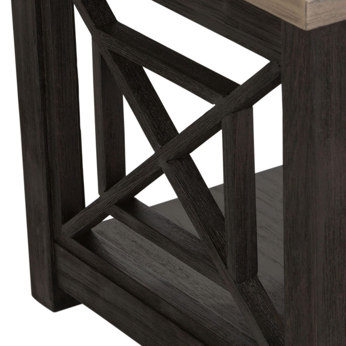Heatherbrook End Table in Charcoal and Ash