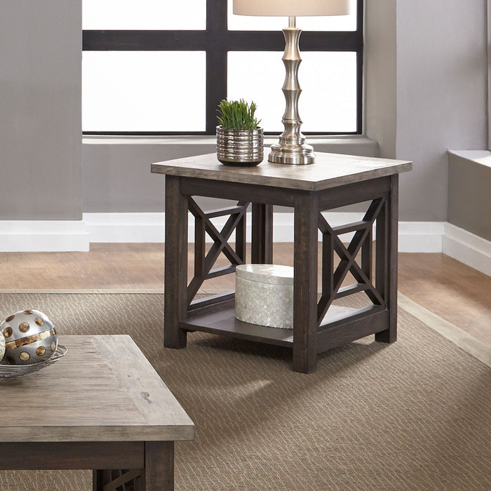 Heatherbrook End Table in Charcoal and Ash image