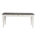 Allyson Park Rectangular Leg Table in White with Charcoal image