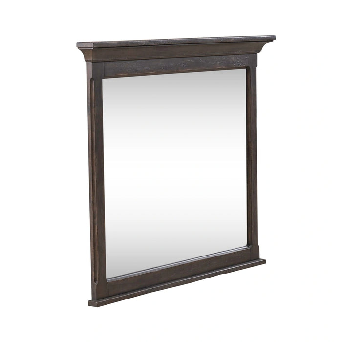 Paradise Valley Landscape Mirror in Saddle Brown image