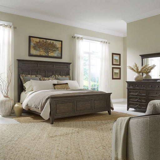 Paradise Valley King California Panel Bed, Dresser & Mirror image