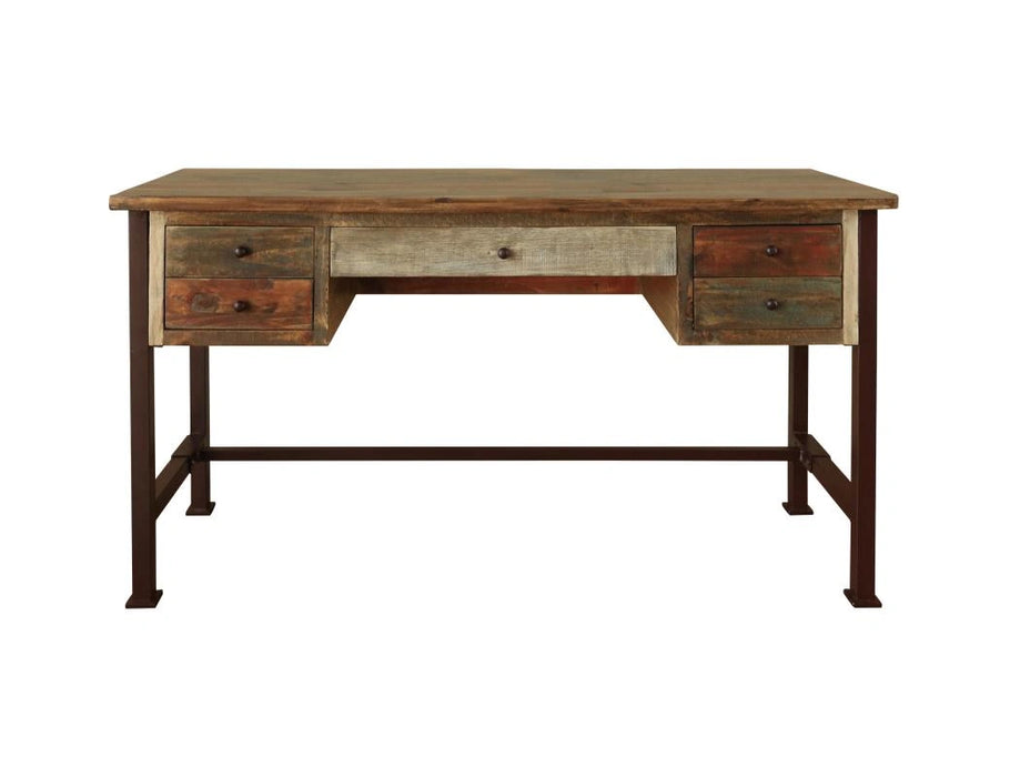 Antique Multicolor 5 Drawers Desk*
