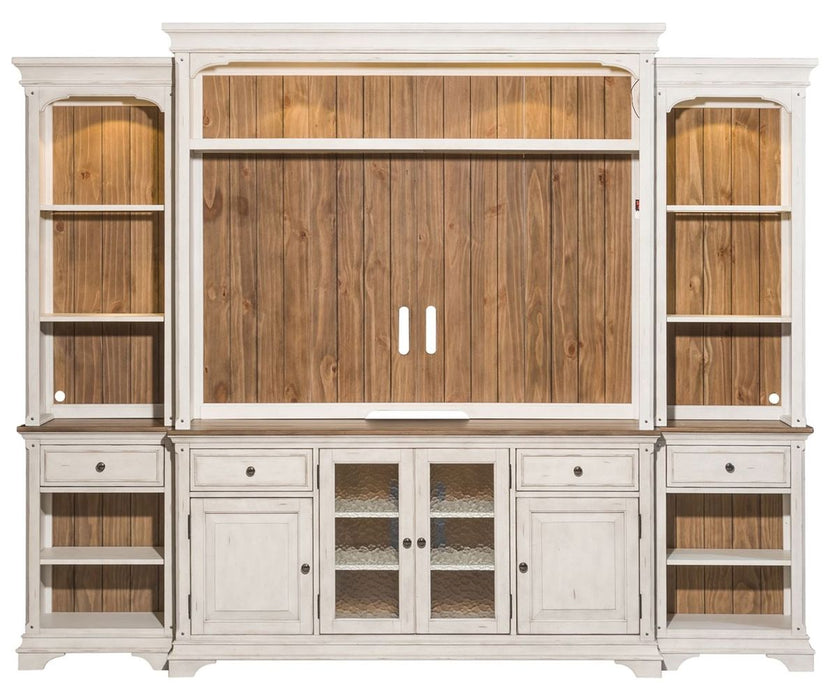 Liberty Morgan Creek 68" Entertainment Center with Piers in Antique White image