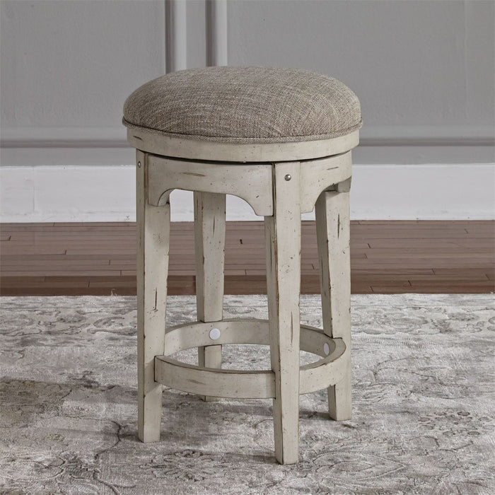 Liberty Morgan Creek Console Swivel Stool in Antique White
