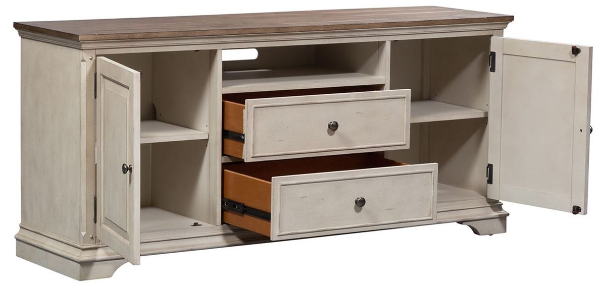 Liberty Morgan Creek 66" TV Console in Antique White