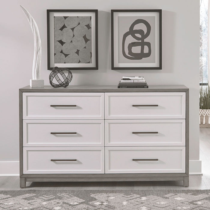 Palmetto Heights 6 Drawer Dresser in Shell White and Driftwood image