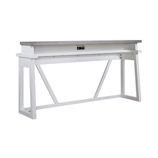 Liberty Furniture Palmetto Heights Console Bar Table in Shell White & Driftwood image