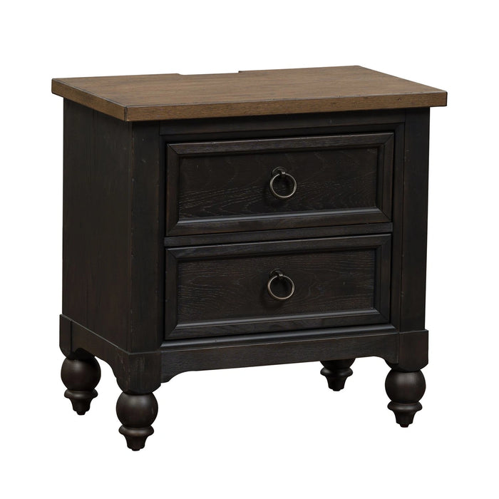 Americana Farmhouse 2 Drawer Nightstand in Black image