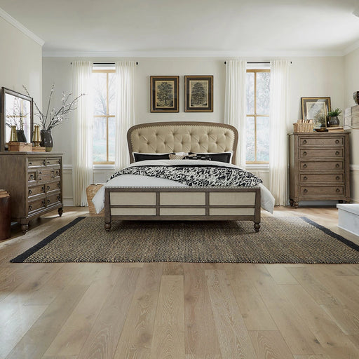 Americana Farmhouse Queen Shelter Bed, Dresser & Mirror, Chest image