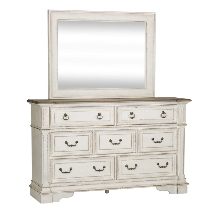 Abbey Park Panel Bed, Dresser & Mirror image