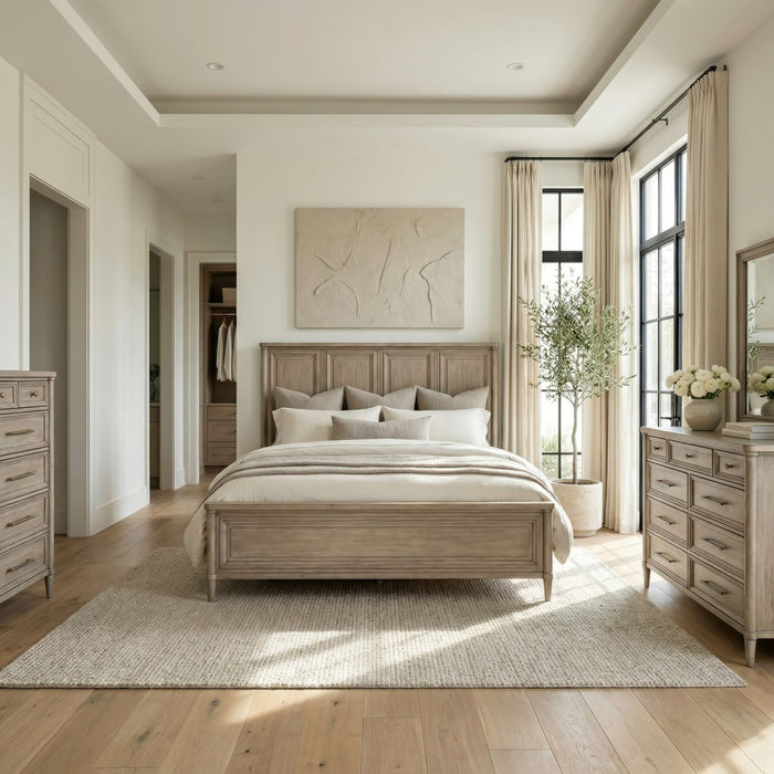 Rochelle Park Panel Bed, Dresser & Mirror, Chest image