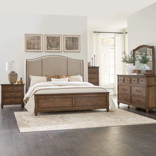 Harrison Heights King Shelter Bed, Dresser & Mirror, Chest, Night Stand image