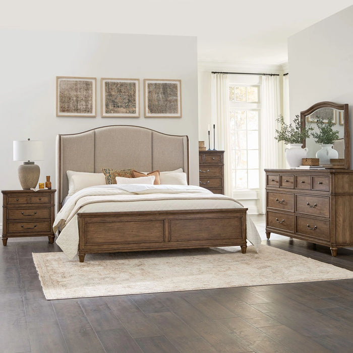 Harrison Heights King Shelter Bed, Dresser & Mirror, Chest, Night Stand image