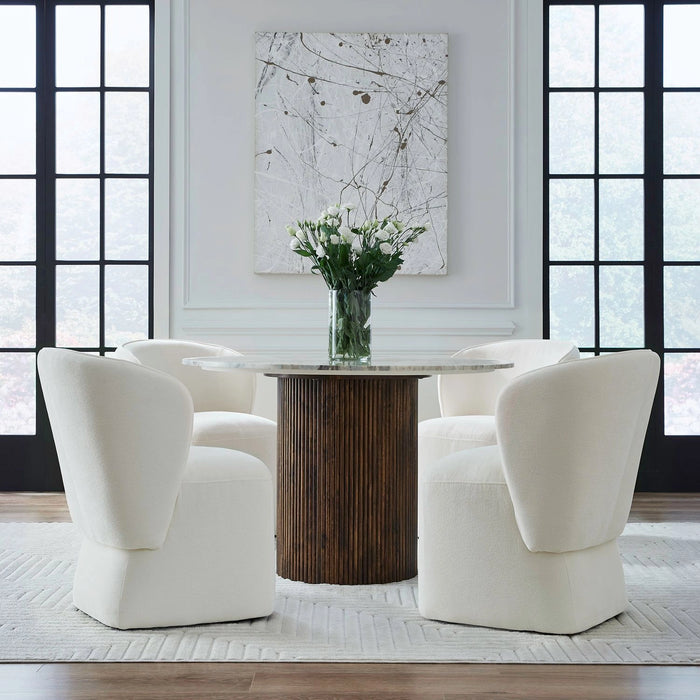 Accent Dining Accent Dining Chair w/ Casters - Ivory image
