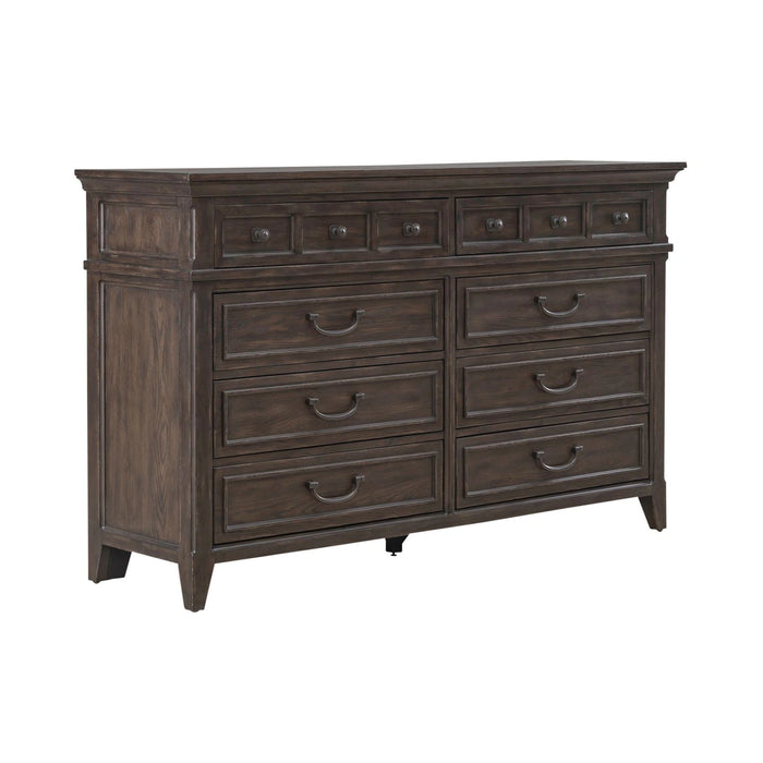 Paradise Valley 8 Drawer Dresser in Saddle Brown image