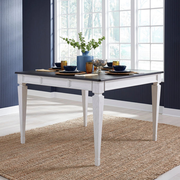 Allyson Park Pedestal Counter Height Leg Table in Wirebrushed White image