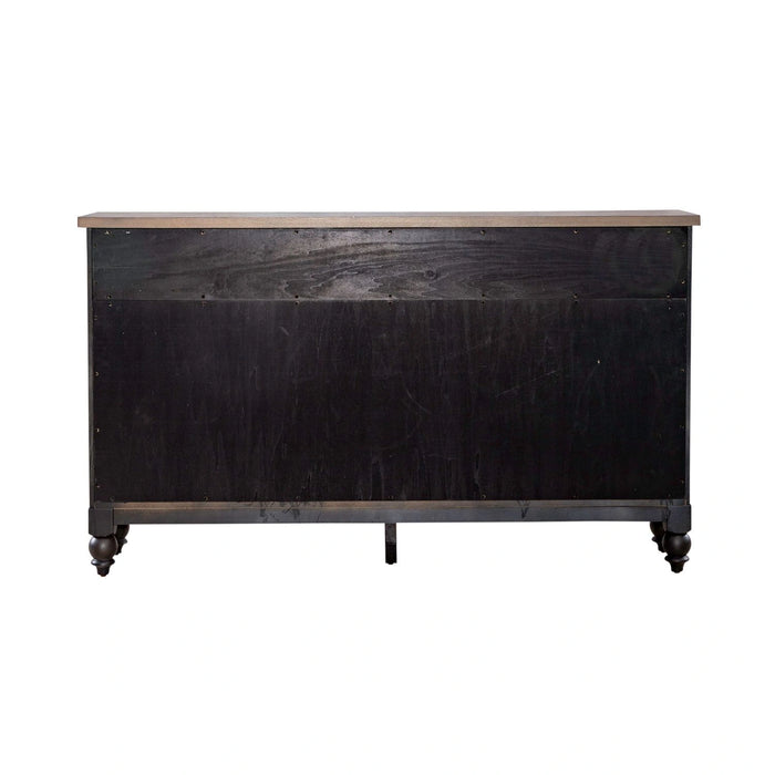 Americana Farmhouse Hall Buffet in Dusty Taupe & Black image