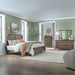 Hickory Grove Panel Bed, Dresser & Mirror, Chest image