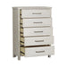 Modern Farmhouse 5 Drawer Chest in White image