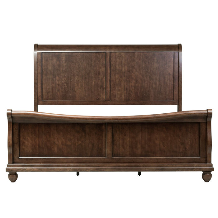 Rustic Traditions King Sleigh Bed, Dresser & Mirror, Night Stand