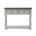 Magnolia Manor Hall Console in Antique White & Weathered Bark EST SHIP TIME APPX 4 WEEKS image