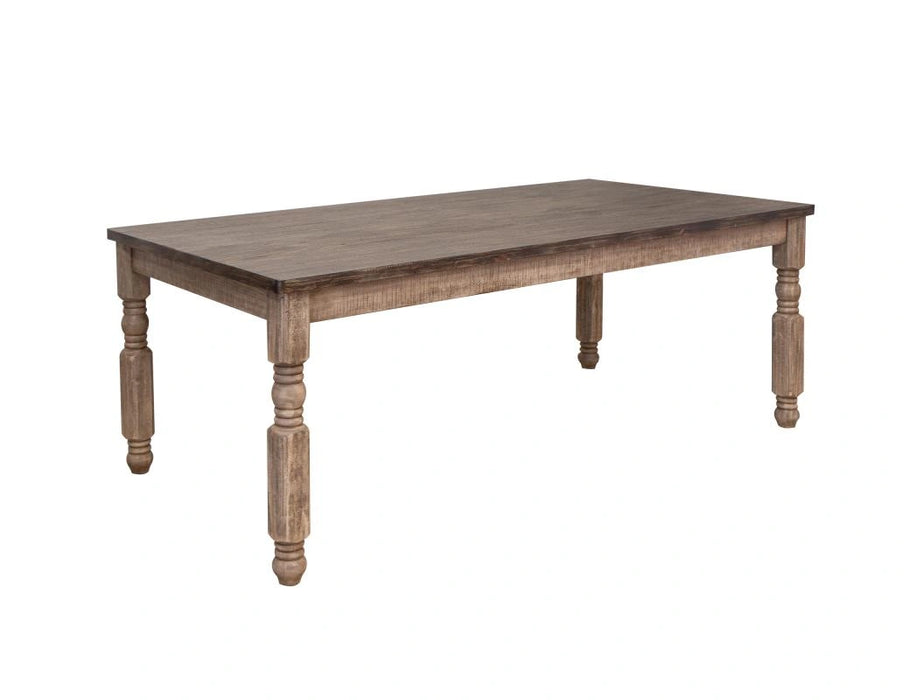 Natural Stone Dining Table w/ Turned Legs