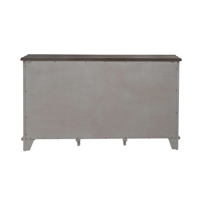 River Place Accent Server in Riverstone White & Tobacco image
