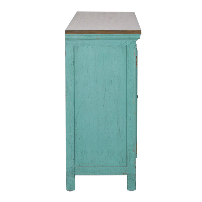 Kensington 4 Door Accent Cabinet in Turquoise image