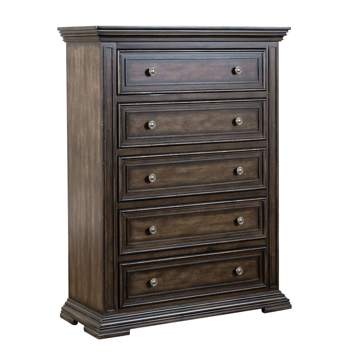 Big Valley Panel Bed, Dresser & Mirror, Chest image