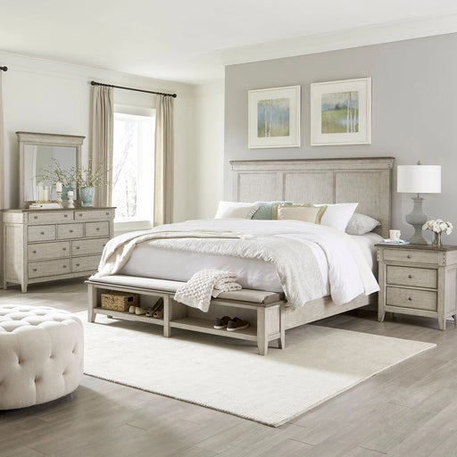 Ivy Hollow King Storage Bed, Dresser & Mirror, Night Stand image
