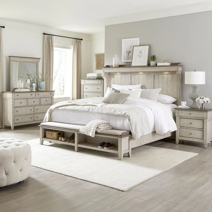 Ivy Hollow King California Mantle Storage Bed, Dresser & Mirror, Chest, Night Stand image