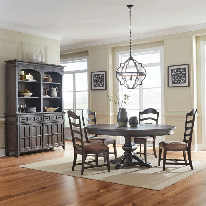 Paradise Valley 5 Piece Pedestal Table Set image