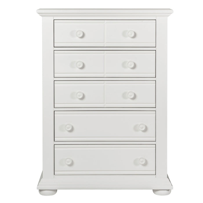Summer House I Queen Panel Bed, Dresser & Mirror, Chest
