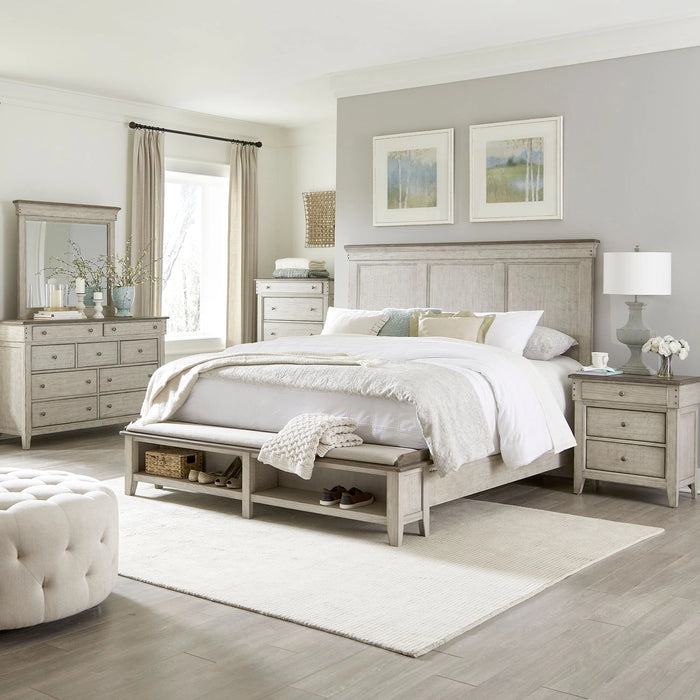 Ivy Hollow King California Storage Bed, Dresser & Mirror, Chest, Night Stand image