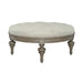 Americana Farmhouse Round Cocktail Ottoman in Dusty Taupe image