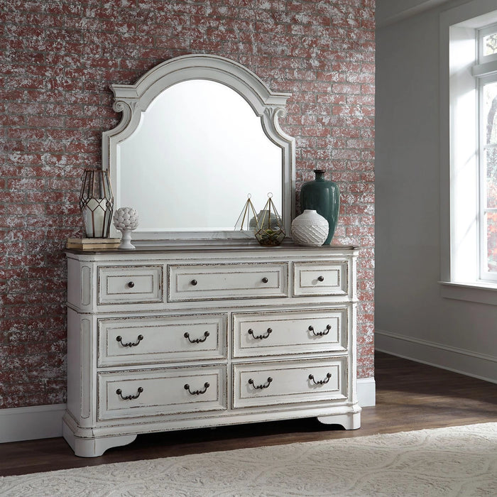 Magnolia Manor Uph Sleigh Bed, Dresser & Mirror, Chest image