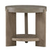 Affinity Round End Table in Dusty Taupe with Concrete Top image