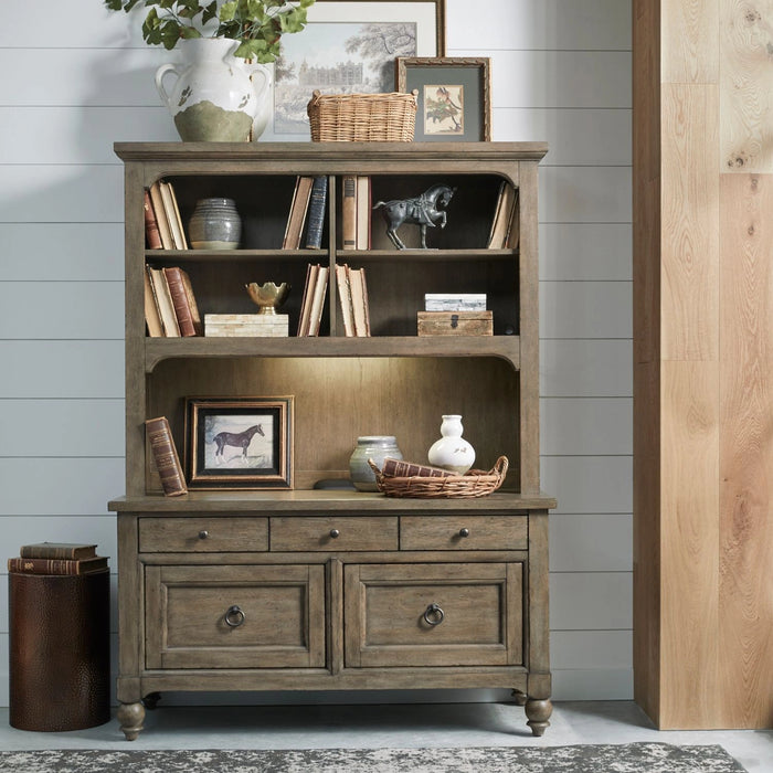 Americana Farmhouse Credenza & Hutch image