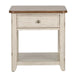 Farmhouse Reimagined End Table with Basket in Antique White image