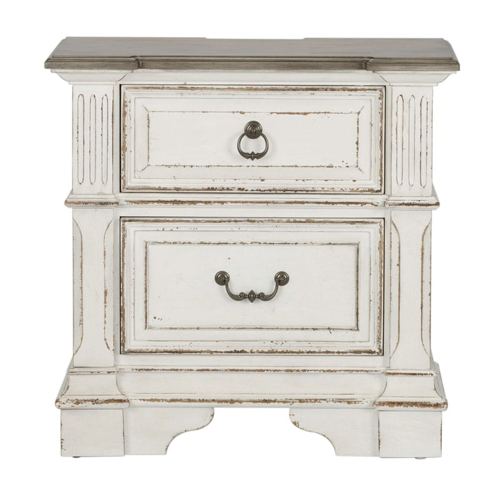 Abbey Park Drawer Nightstand in Antique White image