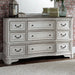 Magnolia Manor Leg 9 Drawer Dresser in Antique White image