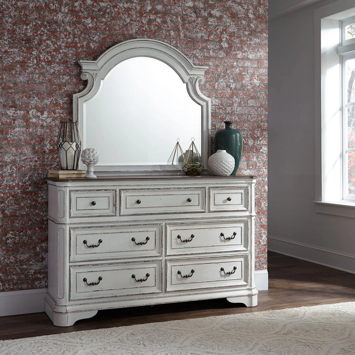 Magnolia Manor King California Panel Bed, Dresser & Mirror, Chest image