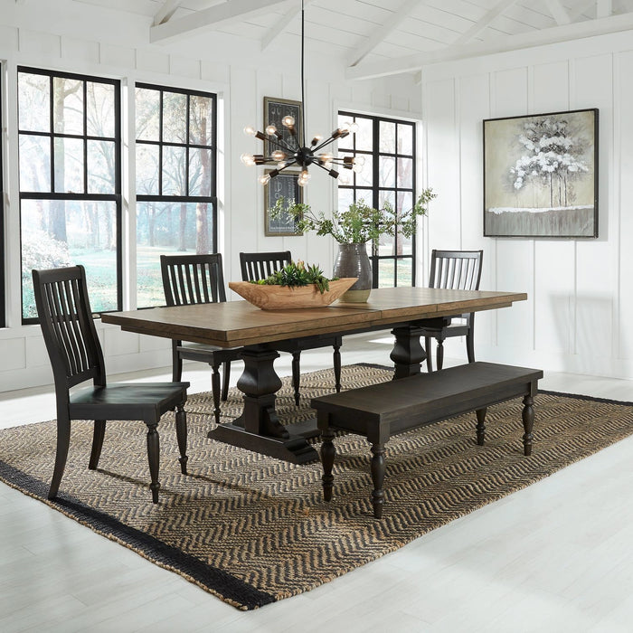 Harvest Home 6 Piece Trestle Table Set image